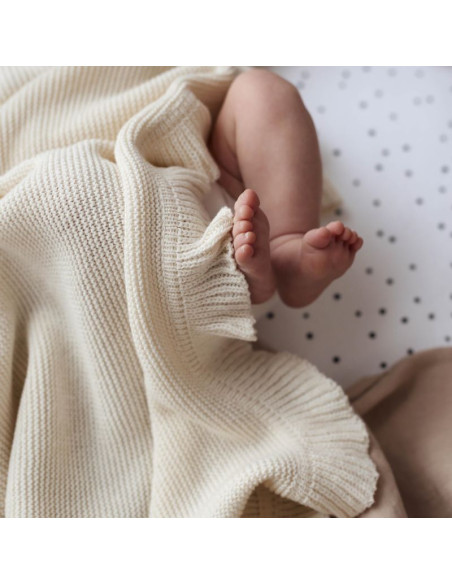 FRILL baby blanket - CREAM