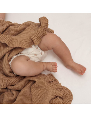 FRILL baby blanket - MOCHA