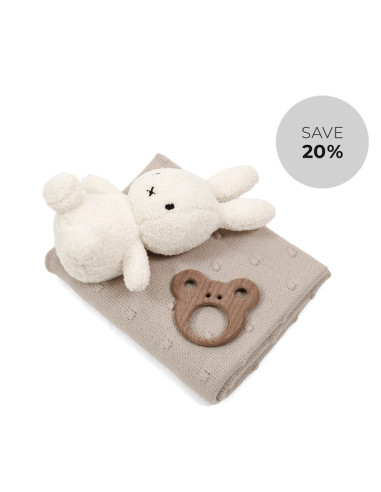 Darilni komplet krem Miffy zajček v škatli
