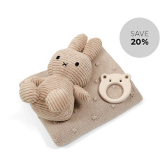 Beige Corduroy Miffy Popcorn Set in a Gift Box