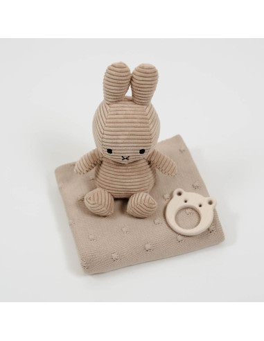 Beige Corduroy Miffy Popcorn Set in a Gift Box
