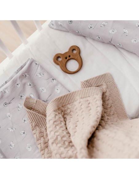 Misty Poppy Field toddler duvet cover