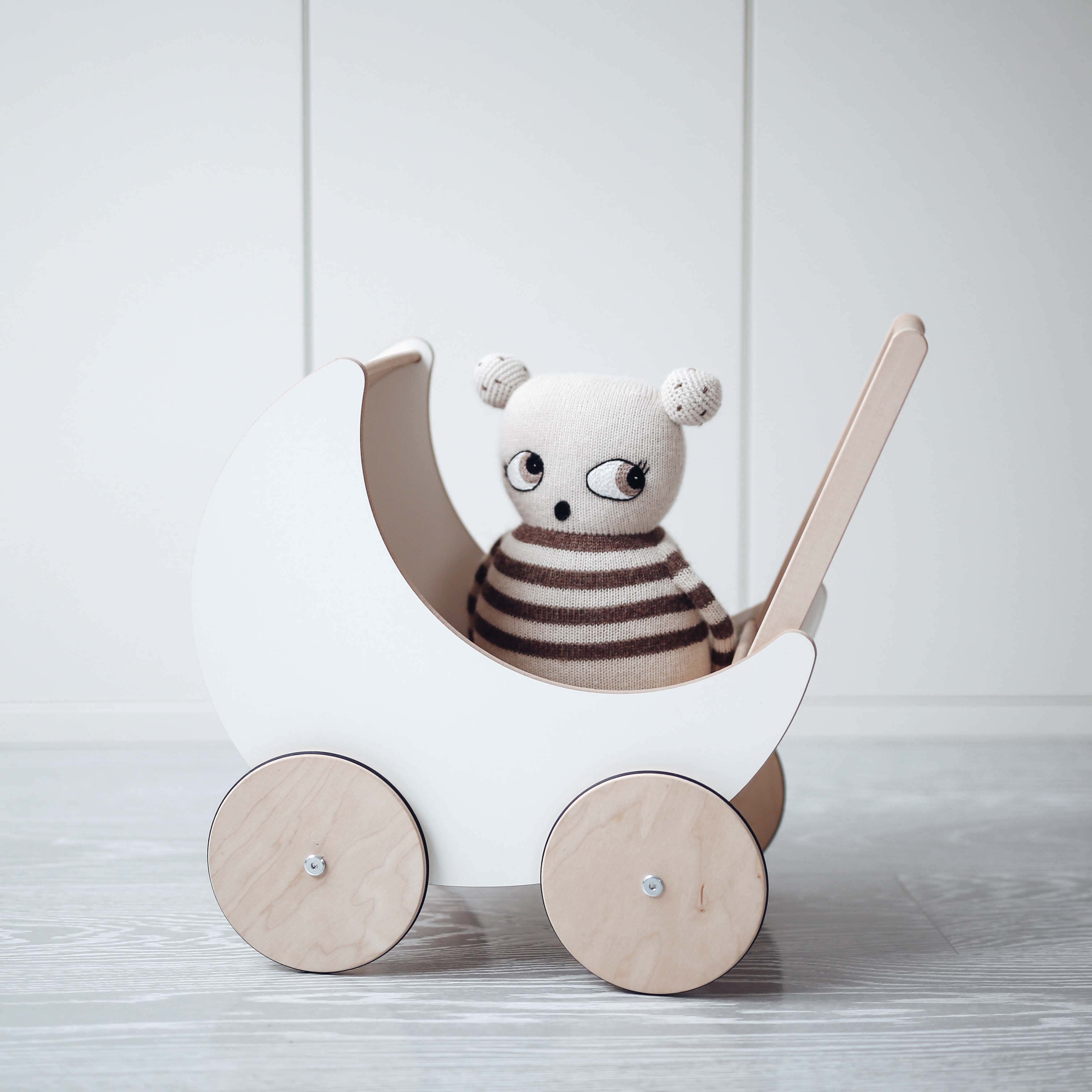 wooden moon doll pram