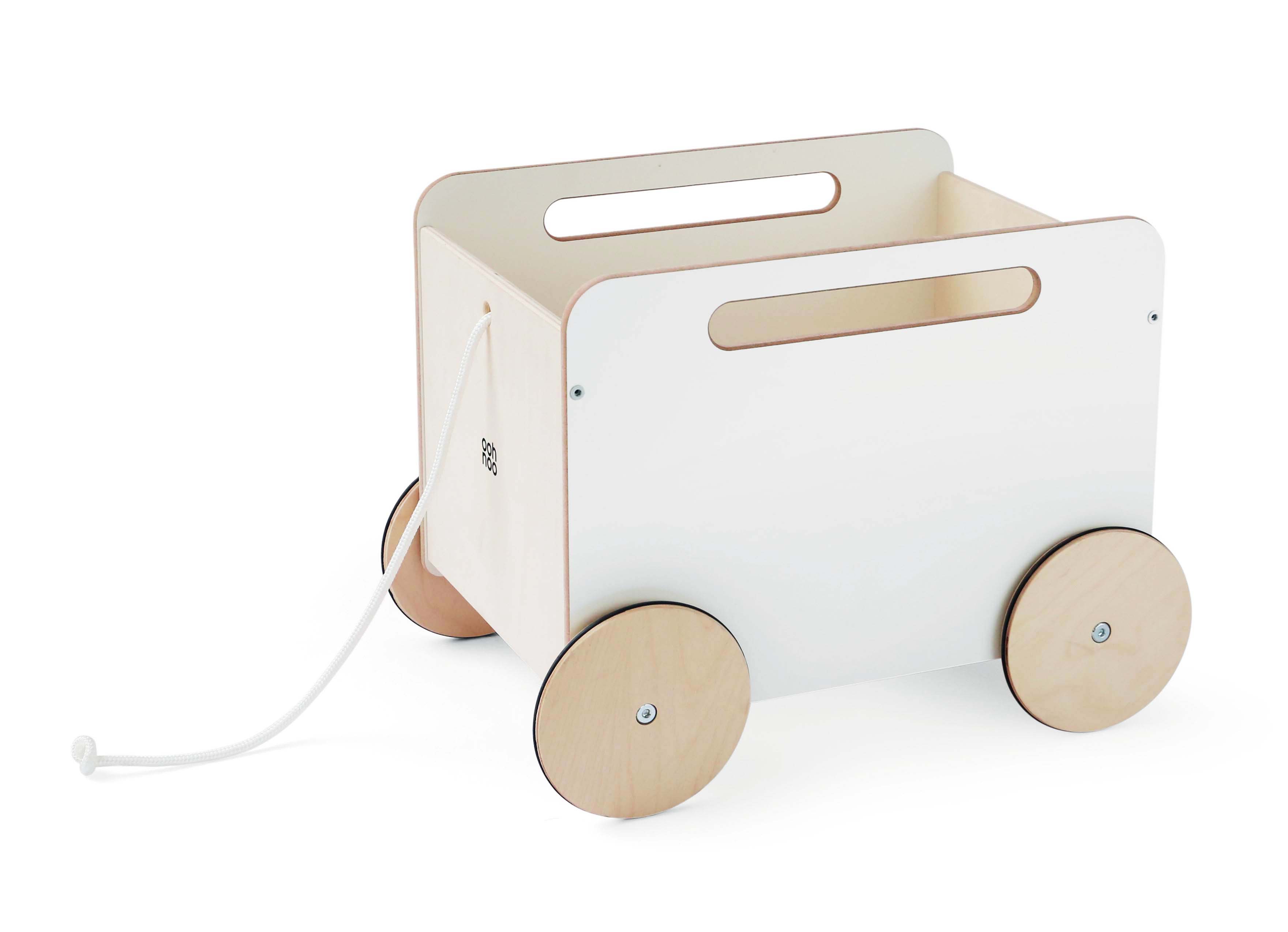 wooden toy box with wheels